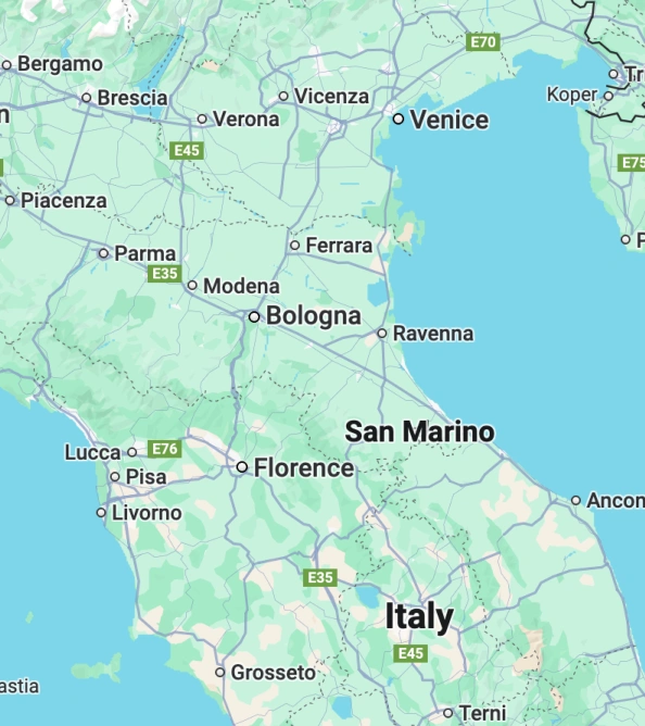 L’area geografica da supportare - Mappa dell’Italia