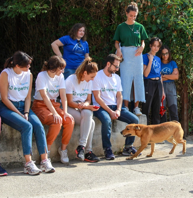 Crescita del team - Volontari Empethy e un cane